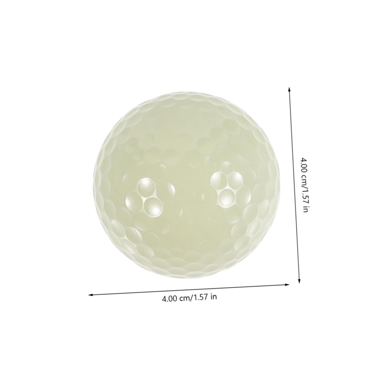 Happyyami 2pcs Luminous for Night Play Reusable Glow The Dark Indoor Golfing Supplies Durable Synthetic for Night Training and Fun Sports Activities