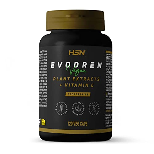 Complejo Extractos Herbales Evodren de HSN | 120 Cápsulas Vegetales Té Verde, Garcinia Cambogia, Cola de Caballo, Diente de León (ALTO contenido en Vitamina C) | No GMO, Vegano, Sin Gluten