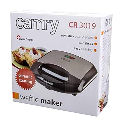 ADLER Camry Waffeleisen, 700 W Nennleistung, 2 quadratische Waffeln, kompaktes Design, weiß – Bild 6