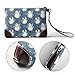 DXITROMI Small Clutch Purses for Women - Fashion Cute Penguins Print Leather Wristlet Wallets with Wrist Strap