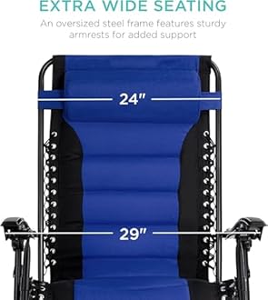 Folding Rest Chair Comfortable Padded Headrest Built-in Handle Perfect for Outdoor Leisure, Beach Trips, Picnics, Hiking, Fishing, Camping, Backyard, and Travel (Blue Star)