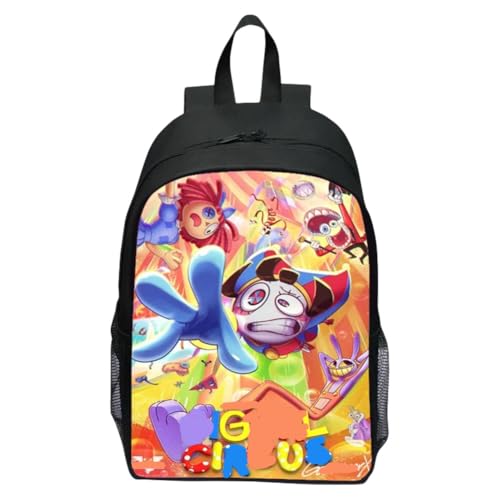 KJoet Circus Mochilas, Circus Anime Mochila, Mochila de Cartoon, Mochila para niños, para Que Viajan Escuela Camping (40 x 30 x 13 cm)