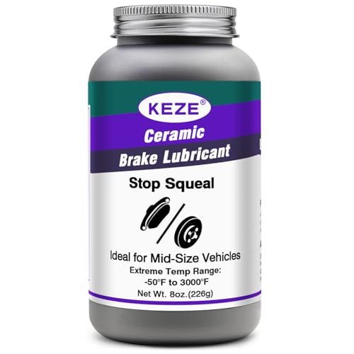 KEZE Lubricante cerámico para piezas de freno de alta temperatura, lubricante para frenos extremo, adecuado para ensamblaje de piezas de pastillas de pasador de pinza de automóvil, 8 oz