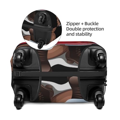 Cute Santa Claus Print Luggage Suitcase Cover Protector Luggage Washable Covers With Concealed Zipper4