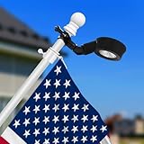 Solar Flag Pole Light,Fit 0.8-1.2 Inch Diameter 5ft 6ft...