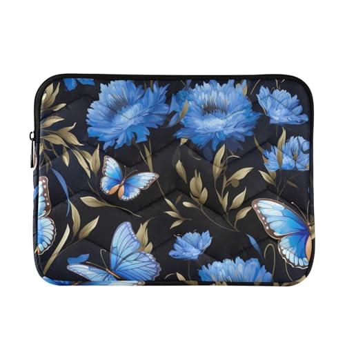 Funda para portátil 13-14 pulgadas con flores y mariposas