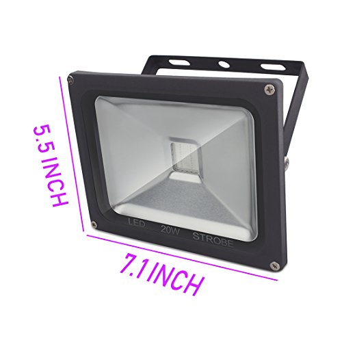UV Black Light Party Light, 20W Sound Activated Black Lights for Parties,LED Strobe Blacklight Flood Light with Remote Control, Party Supplies for Halloween Birthday Dance Party
