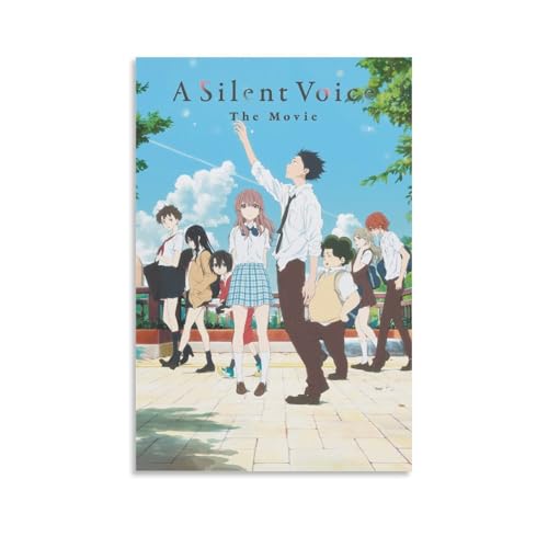 HUERWJRBJ Poster a tema anime A Silent Voice, poster artistico da parete con stampa artistica da parete in stile moderno, adatto per qualsiasi luogo, 30 x 45 cm, senza cornice