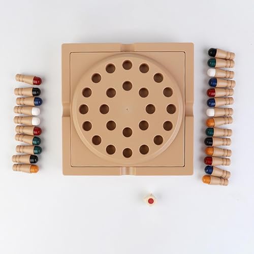 misppro Solitär-Spiel, einzelnes Schachspielzeug, Gehirn-Teaser-Puzzle, Strategie, Gedächtnis, Schach, Peg, Solitär-Puzzle, Spielzeug für Erwachsene, Kinder, Familie