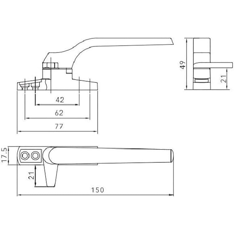 Window Handle,UPVC Window Handle, Door and Window Handles, Door and Window Lock Old Fashioned Inside and Outside Window Handle Sliding Window Buckle Lock Accessories