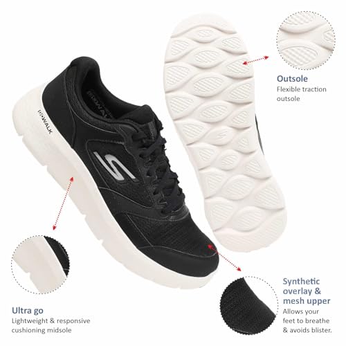 Image of Skechers Mens GO Walk Flex Black Walking Shoe - 11 UK (216480)