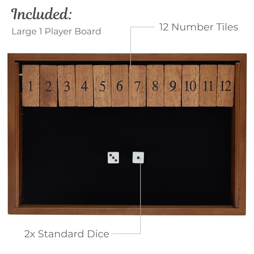 Juego de Mesa Shut the Box de Madera 13.5” miniatura 6