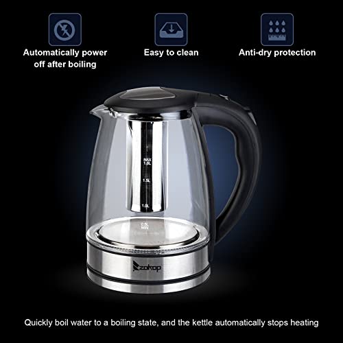 Tetera eléctrica y hervidor de agua 1.8L multicolor miniatura 5