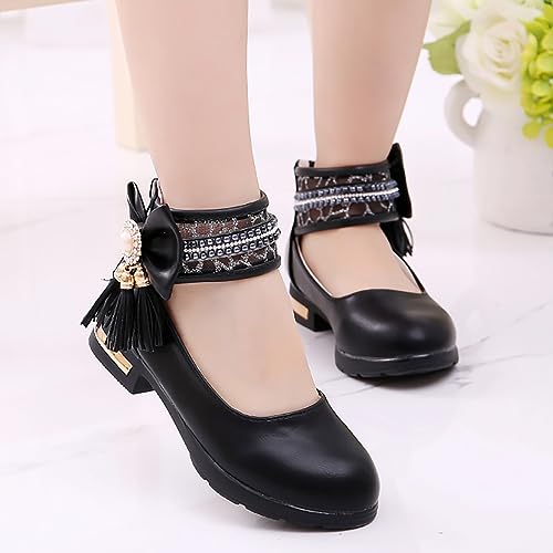 Models Sweet Girls Leather Sandals With Jewelry Tassel Girls Summer Party Wedding Dress Low Heels Toddler Shoess Toddler Jellies3