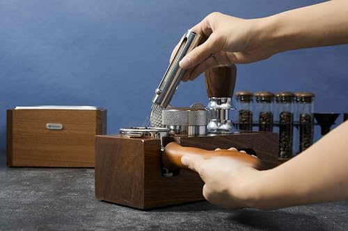 Image of Retractable Espresso WDT Tool Stainless Steel | Coffee Distribution Tool, 6x 0.5mm Needles, Safety Retraction, Stainless Steel Design, For Home Baristas
