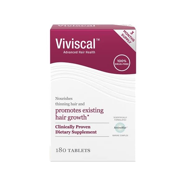 Viviscal-Womens-Hair-Growth-Supplements-with-Proprietary-Collagen-Complex-1-Selling-for-Clinically-Proven-Results-of-Thicker-Fuller-Hair-Nourish-Thinning-Hair-180-Tablets-3-Month-Supply Viviscal Hair Growth Supplements for Women, Clinically Proven Hair Growth Product with Proprietary Collagen Complex, Results of Thicker, Fuller Hair Nourish Hair Loss, 180 Tablets - 3 Month Supply