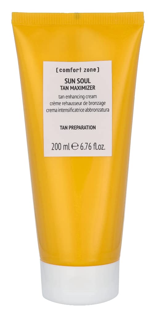 [ comfort zone ] Sun Soul Tan Maximizer, Prep Skin for Sun Exposure, Tan Enhancing Gel Cream with Argan Oil, 6.76 fl. Oz.