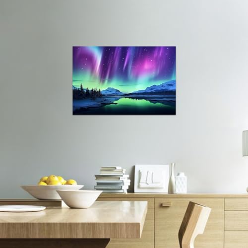 Impression sur toile aurore boréale pour transformer un mur vide