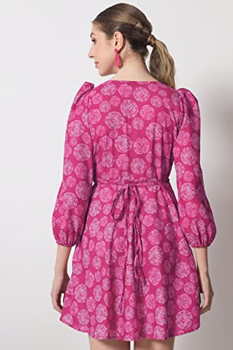 Image of SHOPPING QUEEN Women's Crepe Fit & Flare Dress