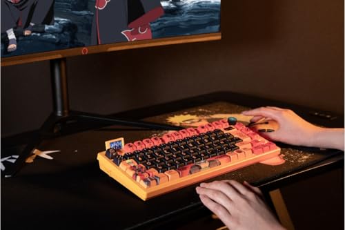 Naruto Shippuden Tastiera meccanica con cavo/senza fili - Edizione Pro Collector Numerata - LED RGB - Design Naruto Modalità Eremita - Arancione - Tastiera gaming - Immagine 5