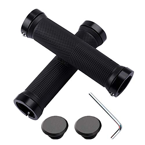 Allucky Agarres de Manillar de Bicicleta de montaña, Agarre Antideslizante de Goma para Manillar de Bicicleta BMX para Bicicleta BMX y Bicicleta de montaña, Negro
