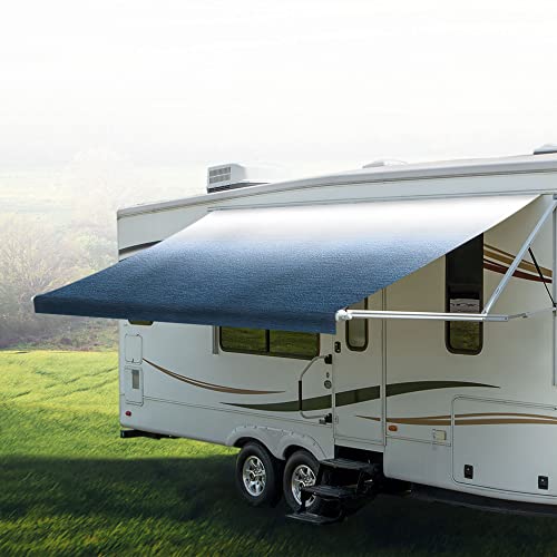 Image of RecPro 22' RV Awning Fabric Replacement | Slate Blue Fade Vinyl