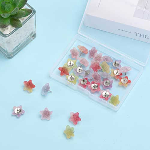 30 Count Stars Shaped Push Pins Cork Board Tacks Bulletin Board Tacks Decorative Thumb Tacks #TOP4