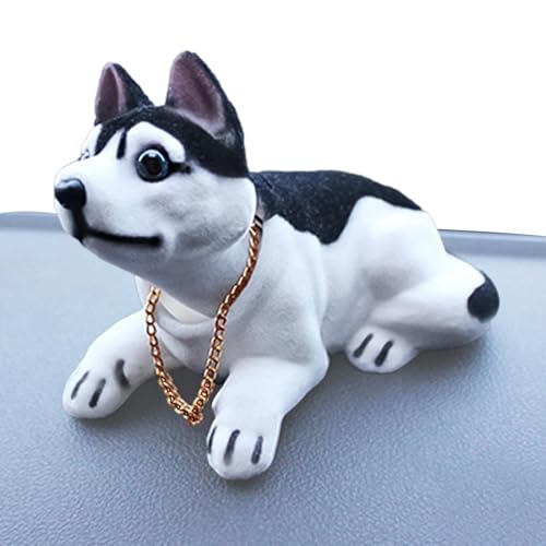 Bobble Head para coches | Figuras de cabezones de perro de resina para tablero de automóvil, mejoran el ambiente, decorativo, creativo, lindo adorno de escritorio para tablero de automóvil, estantería