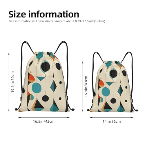 Drawstring Backpack Sports Gym Bags Draw String Bag for Women Men Mid Century Geometric Drawstring Bags Sackpack2