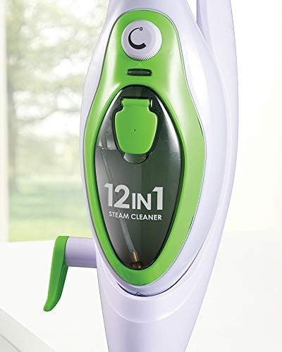 Morphy Richards 720512 12-in-1 Steam Cleaner, Kills 99.9 Percent of Bacteria Around the Home, White/Green, 380 ml
