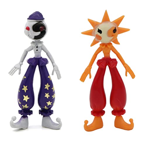 ZMOO Sundrop FNAF Peluche Security Breach Jeu Anime Figurines d'action Set PVC Anime Modèle Statue de Voiture Tableau de bord Ornement Décoration de gâteau Cadeau 9-11 cm Cover