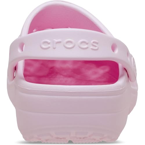 Crocs Classic Clogs with Floral Cut Out Design Pink Milk Men's 9, Women's 11 Medium2