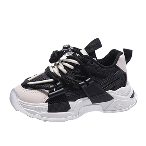 Generisch Moda Primavera Niños Deportes Zapatos Para Correr Planos Ligero Malla Transpirable Cómodo Color Sólido Estilo Simple Zapatillas 36 Niños, beige, 29.5 EU