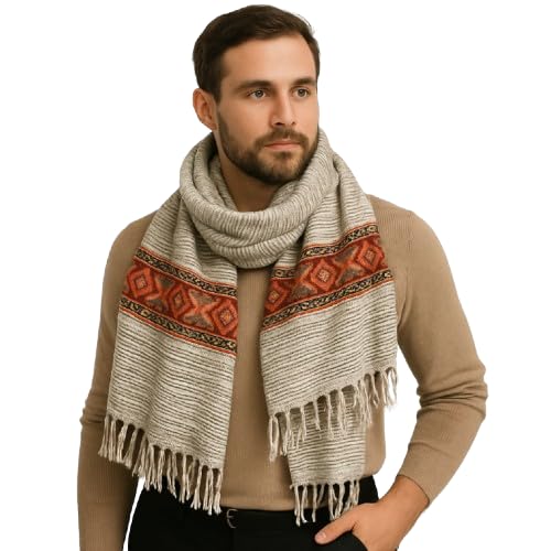 Premium Woolen Muffler for Men & Women | Soft Acrylic Wool Checkered Winter Scarf | Cashmere Feel Warm Neck Warmer for Casual & Formal Wear-image-37