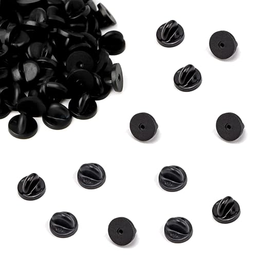 30 Pcs Rubber Pin Badge Backs Rubber Lapel Pin Backs for Badges for Badges Replacement Uniform Locking Tack Pins for Lapel Pins Jewelry Making Hats