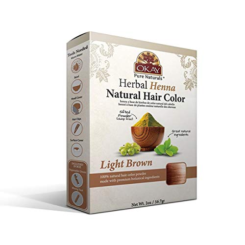 OKAY Longer Lasting Henna Color Light Brown 2 Oz.