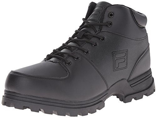 Fila Men's Ascender 2 Hiking Boot, Black/Black/Dark Silver, 8.5 M US