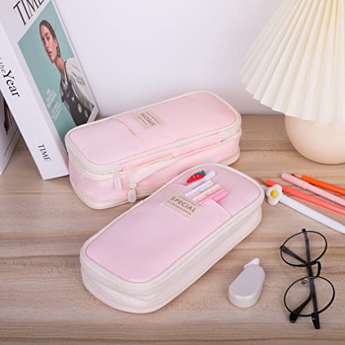 iSuperb Foldable Pencil Case Zipper Big Capacity Aesthetic Canvas Pencil Pouch Compartments Stationery Organizers Pen Bag for Kids Girls Boys Teen Child Student School Supplies Makeup Bags by iSuperb - Used condition - Image 6