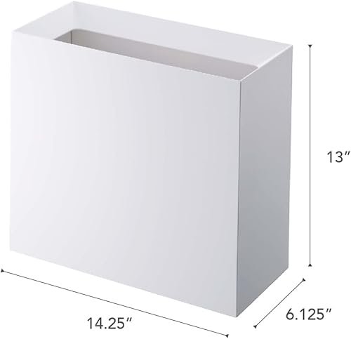 Miniatura 7 de Yamazaki Bote de basura para el hogar, moderno, con asa, para cocina, dormitorio, baño, oficina, plástico, tamaño único, color blanco