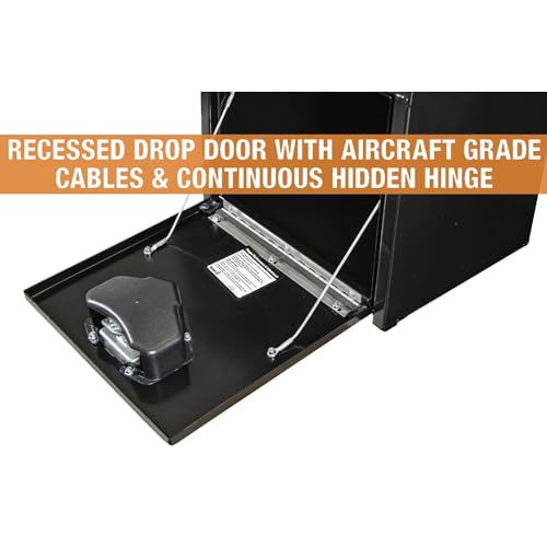Image of Buyers Products 1703321 Black Steel Underbody Truck Tool Box, 15x13x18 Inch | Truck Bed & Underbelly RV Storage Box, Locking T-Latch, Weather-Resistant, Heavy-Duty Flatbed Job Box, Made in USA