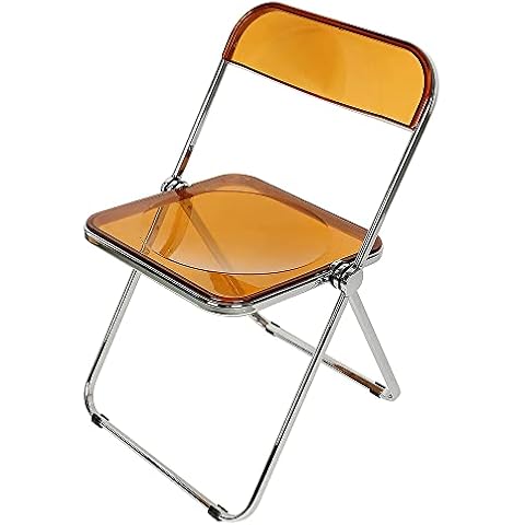 Willonin Transparenter Klappstuhl für Bankett Konferenz Party - Starke Obust Metallrahmen Acryl Balkon Sonnenbaden Stabil Und Leicht Cover