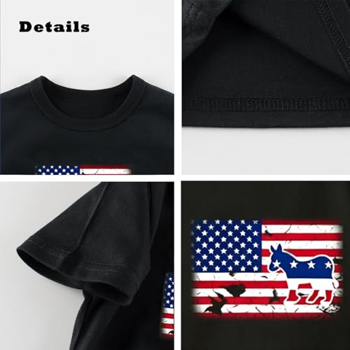 Image of Toddler Girl Short Sleeve Shirt Love Heart Top Girls 4th of July Shirts