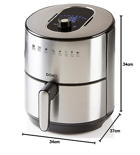 DOMO DO530FR Heißluft-Fritteuse - 4 L - Edelstahl - 1500 W LCD-Anzeige – Bild 8