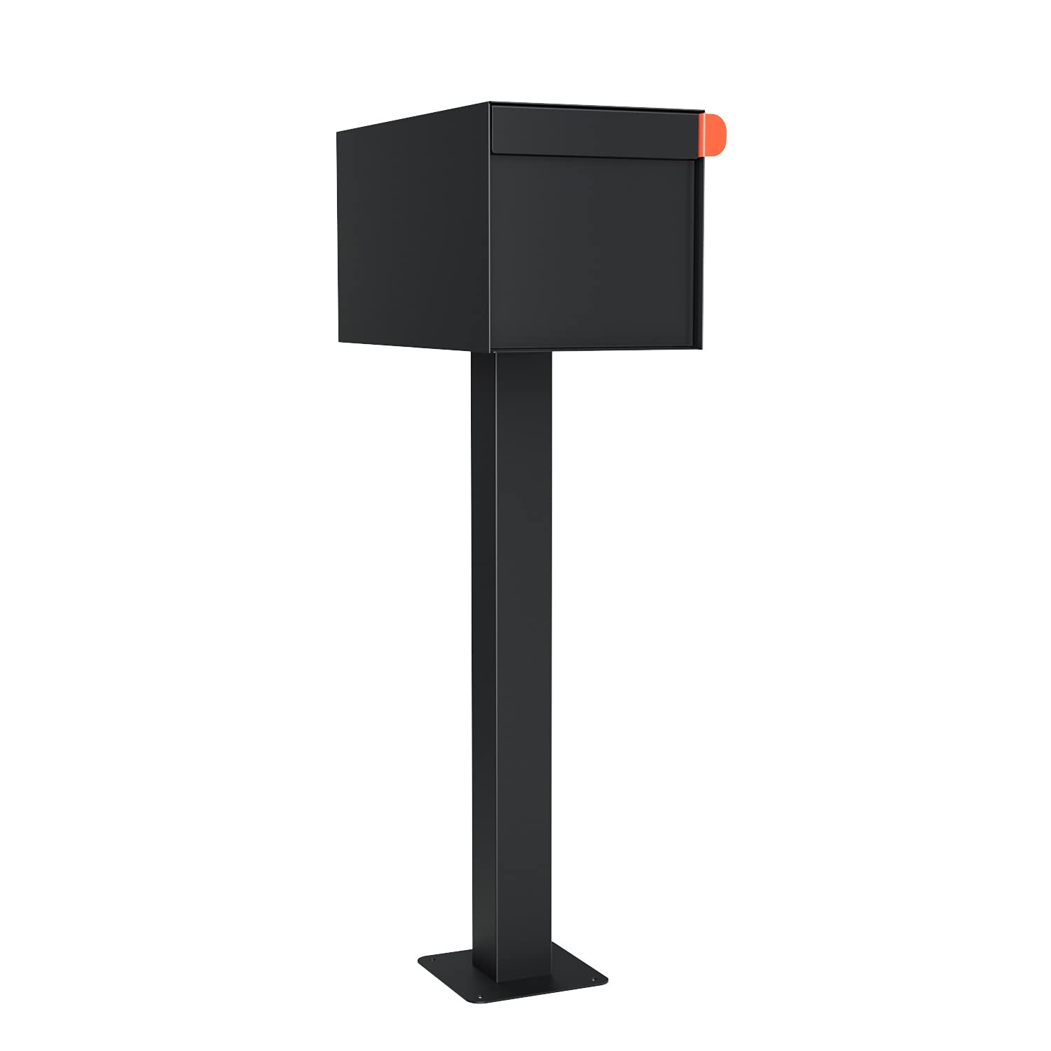 Buzón de Correos, diseño americano Buzón de pie Americano Negro - Bravios