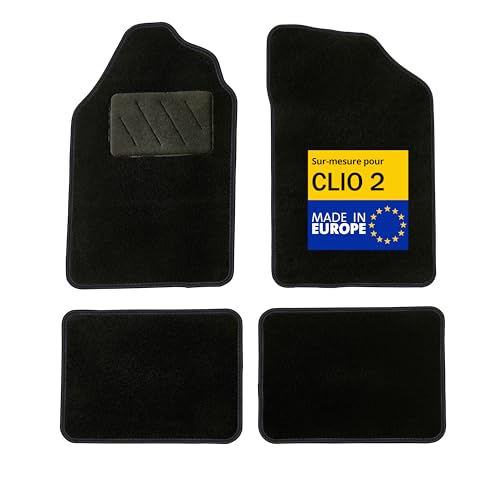 Tapis voiture Clio 2 évitant les glissements de pédales avec clips de fixation