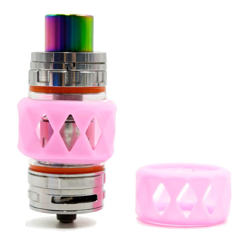 RUIYITECH Bubble Glass Tube Protective Cover Wrap Sleeve Skin for Zeus X Manta TFV8 TFV12 Prince Uforce T2 T1 Dead Rabbit RTA (2PCS) (Pink)
