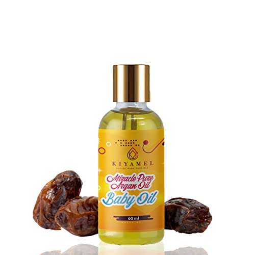 Image of KIYAMEL 100% Pure Argan Oil for Babies, Baby Oil for Natural Softer Skin, hair, face and nails | Hydrating Vitamin E 6 Fatty Acids for Eczema, Skin Aging, Stretch Marks, Wrinkles, and Under Eye Bags.