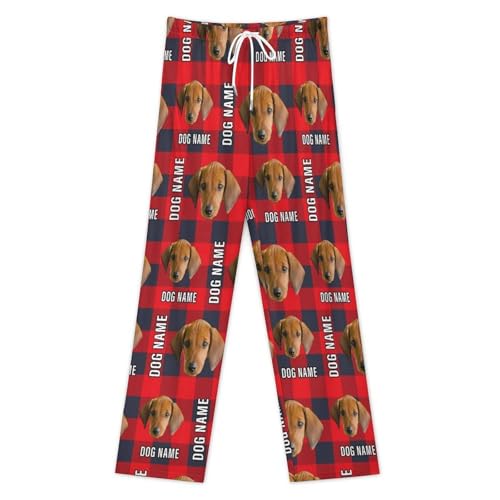 Custom Men's Pajama Pants with Face, Personalized Photo Lounge Pants Christmas Pajamas Bottoms PJ Pants for Dog Lover4