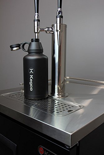 Image of Kegco DT145-2P-STOUT 14 inch Tall Polished Stainless Steel Tower - Stout Faucets, 2 Faucet