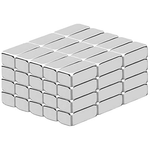 Wukong Strong Magnets 8×5×3mm Extra Strong Magnet 60 Pcs Small Bar Magnet for Arts, Crafts, Model Making, DIY, Office, Fridge and Home Cover